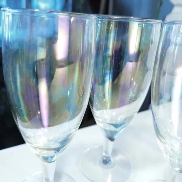 Gorgeous Iridescent Cordial Stemware Glasses - Picture 3 of 5